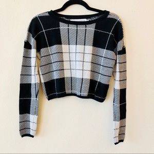 Cropped Plaid Gypsy Warrior Sweater